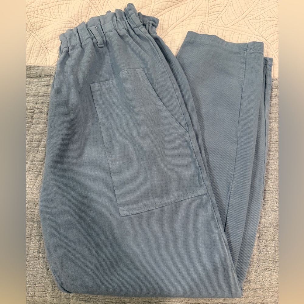 Women’s Light Blue Cotton Pants